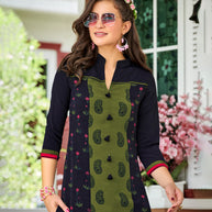 Laxmipati Polygenic Crepe with Georgette touch Multicolor kurtis