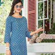 Laxmipati Polygenic Crepe with Georgette Touch Multicolor Kurti