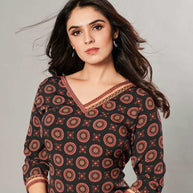 Laxmipati Kanebo Fabric Multicolor Kurti