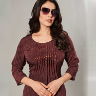 Laxmipati Kanebo Fabric Multicolor Kurti