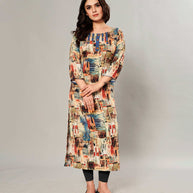 Laxmipati Kanebo Fabric Multicolor Kurti
