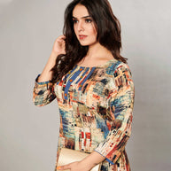 Laxmipati Kanebo Fabric Multicolor Kurti