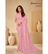 Laxmipati Cocktail K-054 Satin Silk Rose Gold Saree