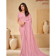 Laxmipati Cocktail K-054 Satin Silk Rose Gold Saree