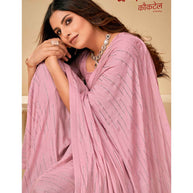 Laxmipati Cocktail K-054 Satin Silk Rose Gold Saree