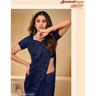 Laxmipati Cocktail K-055 Satin Silk Navy Blue Saree