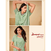 Laxmipati Cocktail K-056 Satin Silk Pista Green Saree