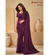 Laxmipati Cocktail K-057 Silk Chiffon Wine Saree