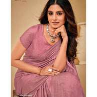 Laxmipati Cocktail K-058 Satin Silk Dusty Pink Saree