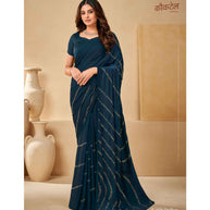 Laxmipati Cocktail K-059 Satin Silk Navy Blue Saree