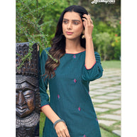 Laxmipati  Nitya Spun Base Fabric Desert Night Straight Cut Kurti