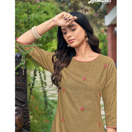 Laxmipati  Nitya Spun Base Fabric Soft Suede Straight Cut Kurti