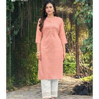 Laxmipati K104-1 Muslin Base Peach Kurti