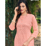 Laxmipati K104-1 Muslin Base Peach Kurti
