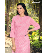 Laxmipati K104-3 Muslin Base Pink Kurti