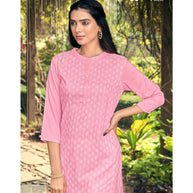 Laxmipati K104-3 Muslin Base Pink Kurti
