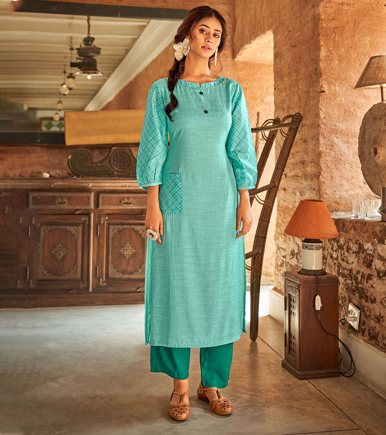 Kurtis for Women Turquoise Blue Embroidered Kurti Top Tees Short Kurta  Indian Tunics Indian Top Tees Women Short Ethnic Kurta - Etsy