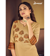 Laxmipati  Misthi Vol.01 Spun Base Warm Ivory Kurti With Pant