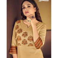 Laxmipati  Misthi Vol.01 Spun Base Warm Ivory Kurti With Pant