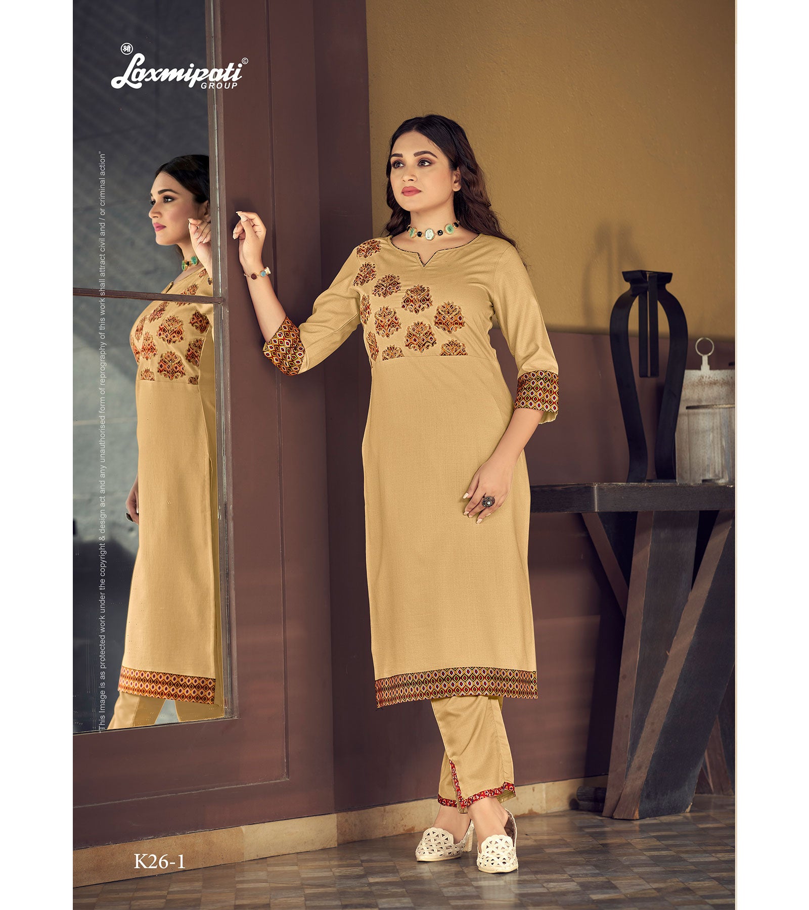 Buy JANASYA Janasya Women's Gold Poly Silk Solid Kurta with Pant and  Dupatta | Shoppers Stop