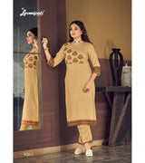 Laxmipati  Misthi Vol.01 Spun Base Warm Ivory Kurti With Pant