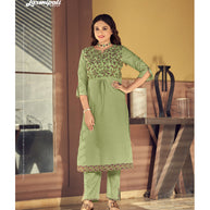 Laxmipati  Misthi Vol.01 Spun Base Minty Kurti With Pant