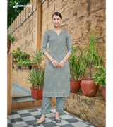 Laxmipati Gunnika Vol.1  Muslin Arona Straight Cut Kurti With Pant