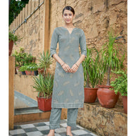 Laxmipati Gunnika Vol.1  Muslin Arona Straight Cut Kurti With Pant