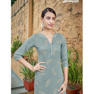 Laxmipati Gunnika Vol.1  Muslin Arona Straight Cut Kurti With Pant