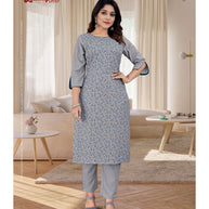 Laxmipati  Parvathi Vol.2 Spun Base Fabric Deep Sea Straight Cut Kurti With Pant