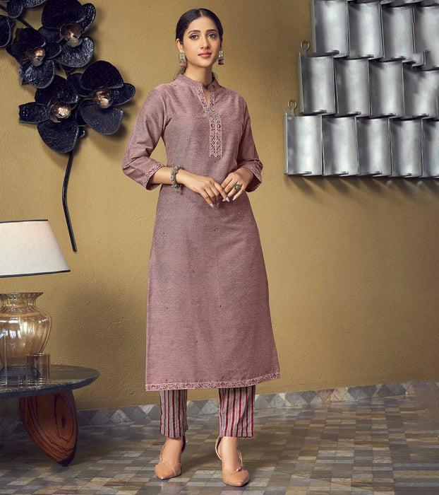 Formal Wear Straight Pant vol 6 Rayon, Cotton Flex Kurti With Pant Full  Set, Wash Care: