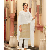 Laxmipati  Ishaal Cotton Base Sand Straight Cut Kurti With Pant & Dupatta