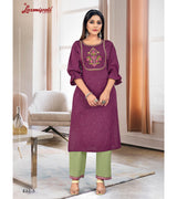 Laxmipati Taahira Vol.1  Spun Base Mulberry Straight Cut Kurta With Pant