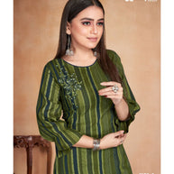 Laxmipati Anokhi  Icloude Hunter Green Straight Cut Kurti With Pant