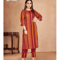 Laxmipati Anokhi  Icloude Alizarin Straight Cut Kurti With Pant