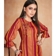 Laxmipati Anokhi  Icloude Alizarin Straight Cut Kurti With Pant