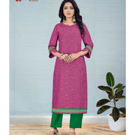 Laxmipati Avani  Black Silk Rosebud Straight Cut Kurti
