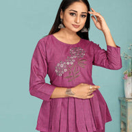 Laxmipati Black Silk Magenta Coord Set With Embroidery In Top And Straight Pant