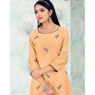 Laxmipati  Damini Chandery Base Fabric Mid Orange Kurta With Pant