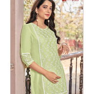 Laxmipati  Ishana Vol.2 Mull Base Light Lime Tunic With Palazzo