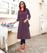 Laxmipati Polygenic Crepe with Georgette Touch Multicolor Kurti