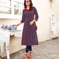 Laxmipati Polygenic Crepe with Georgette Touch Multicolor Kurti