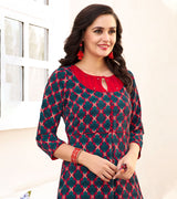 Laxmipati Polygenic Crepe with Georgette Touch Multicolor Kurti