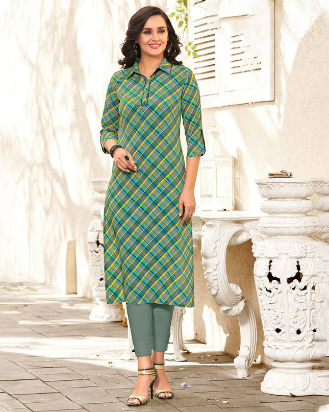 Laxmipati Polygenic Crepe with Georgette Touch Multicolor Kurti