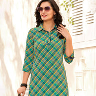 Laxmipati Polygenic Crepe with Georgette Touch Multicolor Kurti