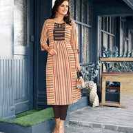 Laxmipati Polygenic Crepe with Georgette Touch Multicolor Kurti