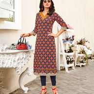 Laxmipati Polygenic Crepe with Georgette Touch Multicolor Kurti
