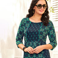 Laxmipati Polygenic Crepe with Georgette Touch Multicolor Kurti