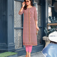 Laxmipati Polygenic Crepe with Georgette Touch Multicolor Kurti